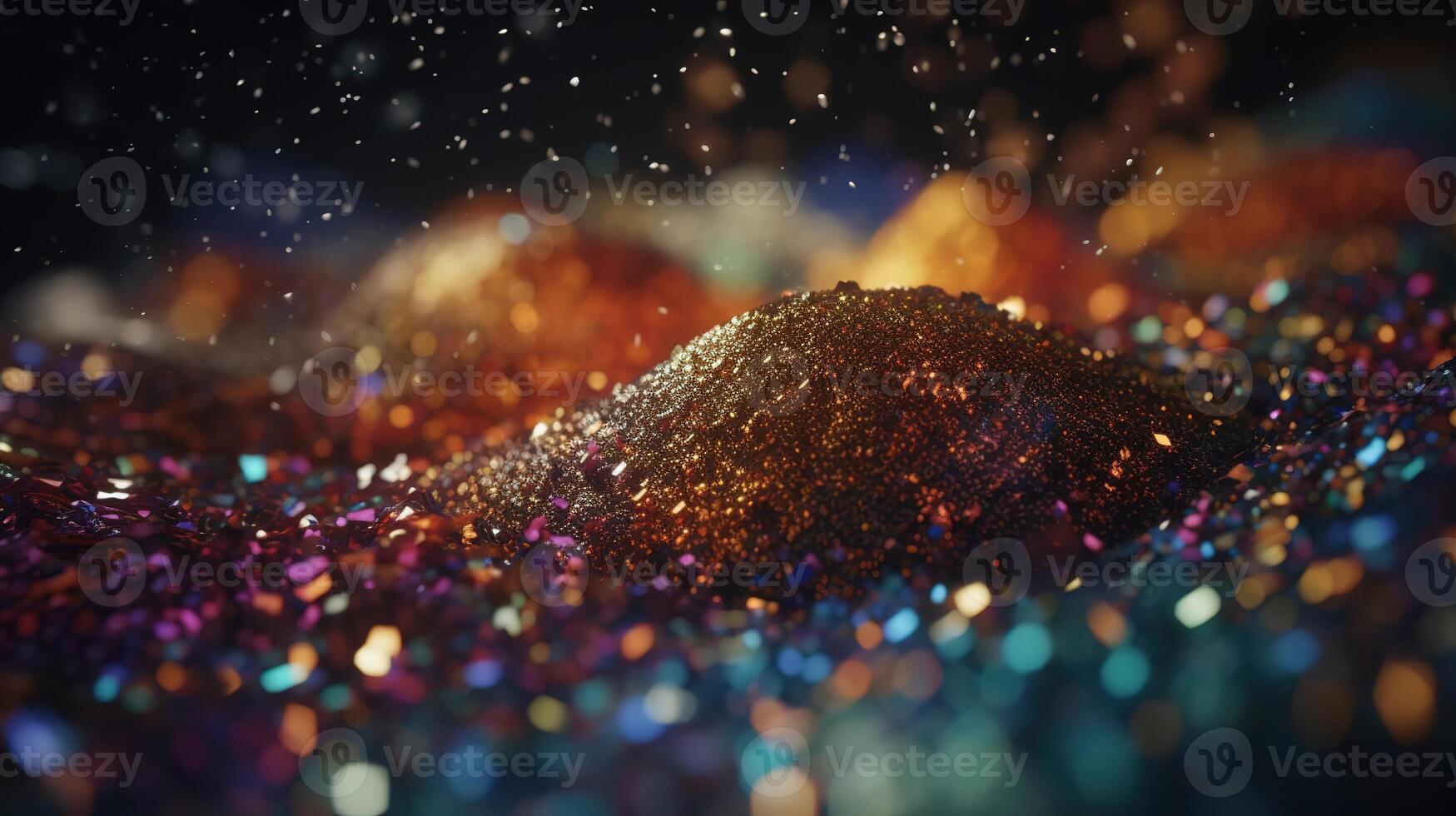 Sparkling Luxury, Glitter, Bokeh Sparkles, and Particles. photo