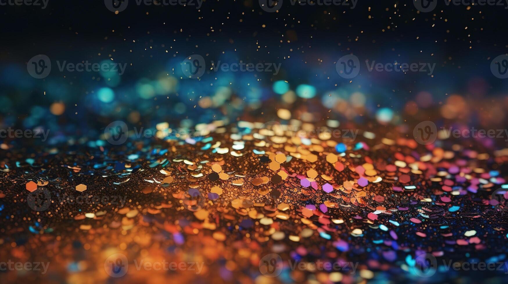Sparkling Luxury, Glitter, Bokeh Sparkles, and Particles. photo