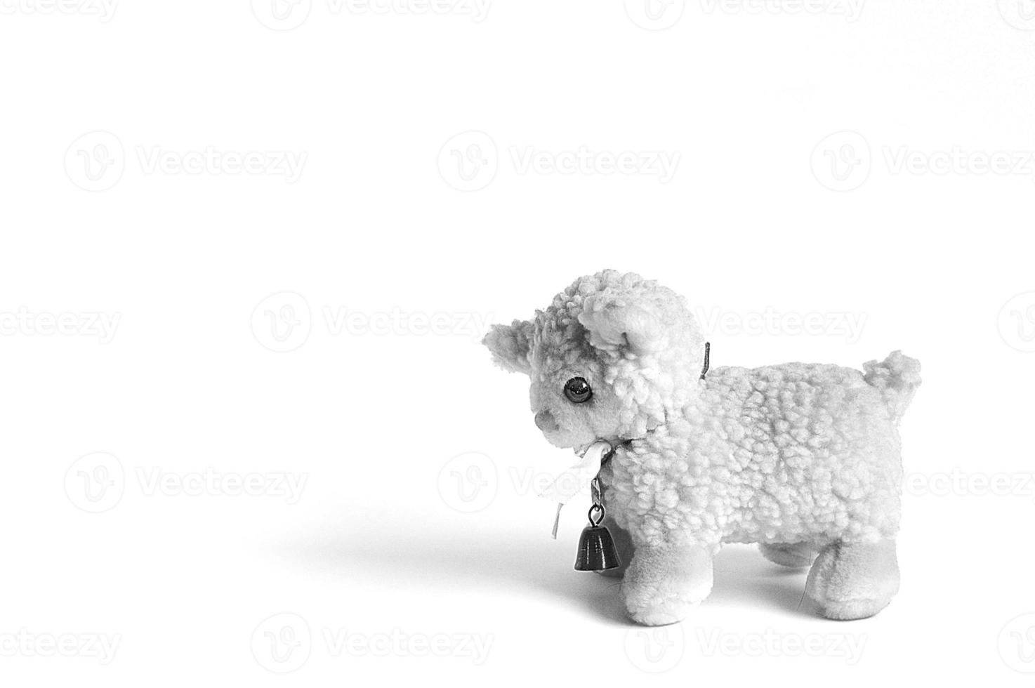 plush mscot on white photo
