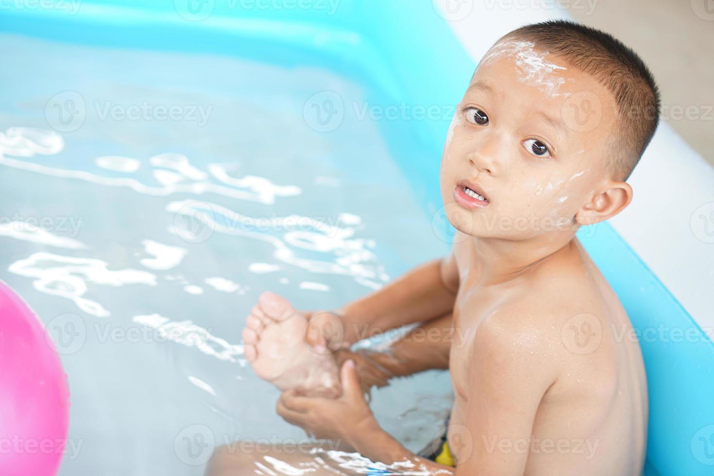 kids playing in hot water Watch your feet feel like you're stepping on something. photo