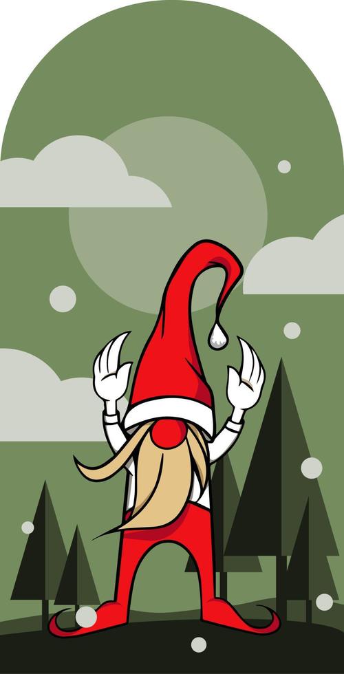 Christmas gnome, ho ho ho vector