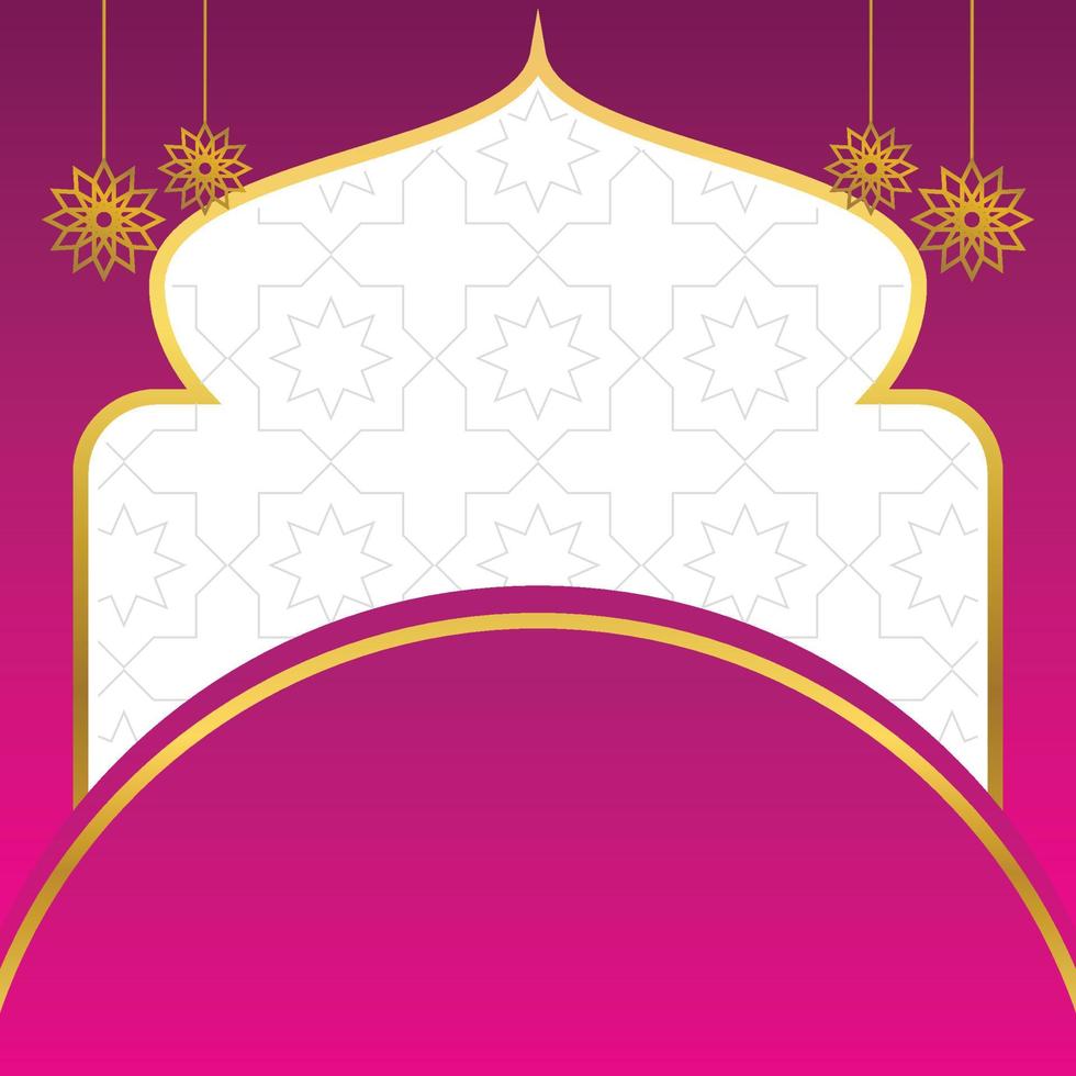 islámico rebaja póster modelo con gratis espacio para texto y imagen. eso tiene dorado color mandala y Hazme ornamento. diseño para pancartas, saludo tarjetas, social medios de comunicación y web. vector