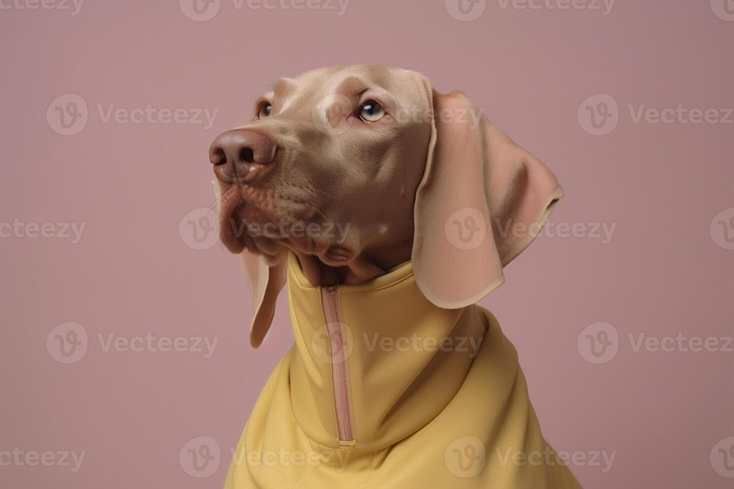 Weimaraner dog in futuristic style photo