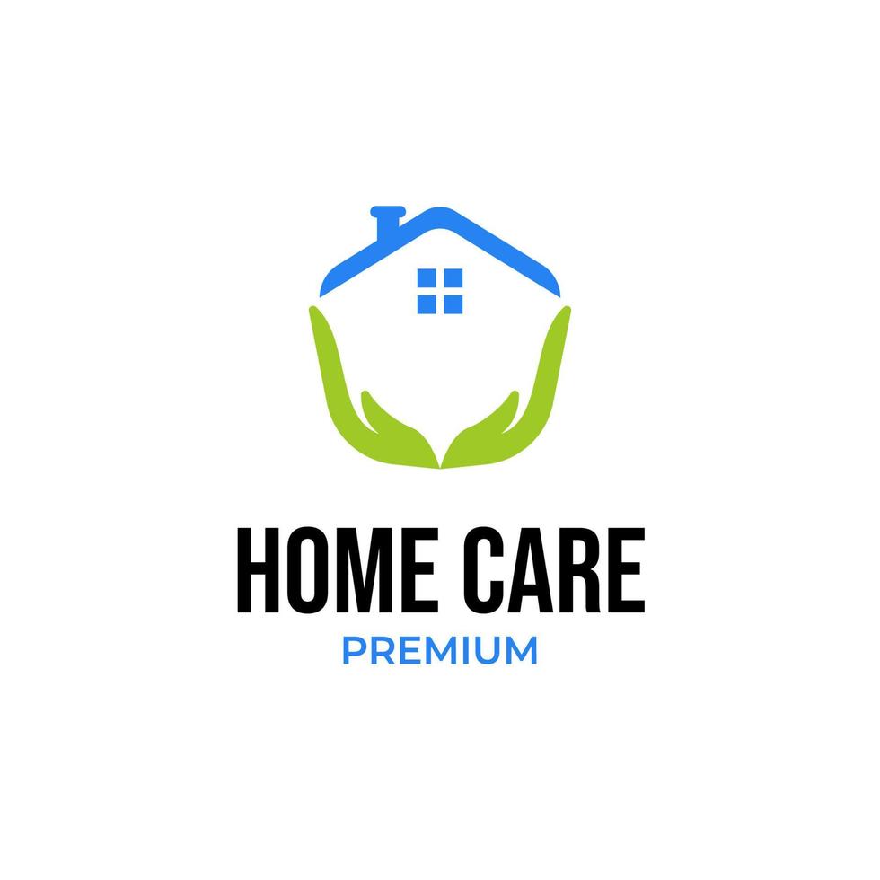 Vector home care logo design illustration idea