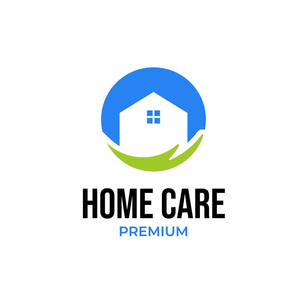 Vector home care logo design illustration idea