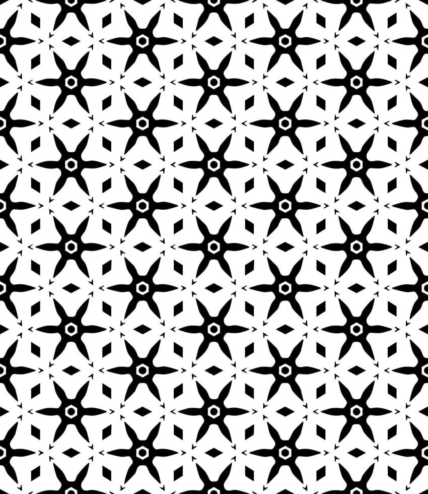 Black and white seamless abstract pattern. Background and backdrop. Grayscale ornamental design. vector