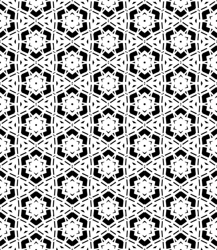 Black and white seamless abstract pattern. Background and backdrop. Grayscale ornamental design. vector