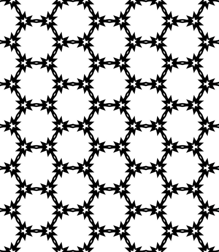 Black and white seamless abstract pattern. Background and backdrop. Grayscale ornamental design. vector