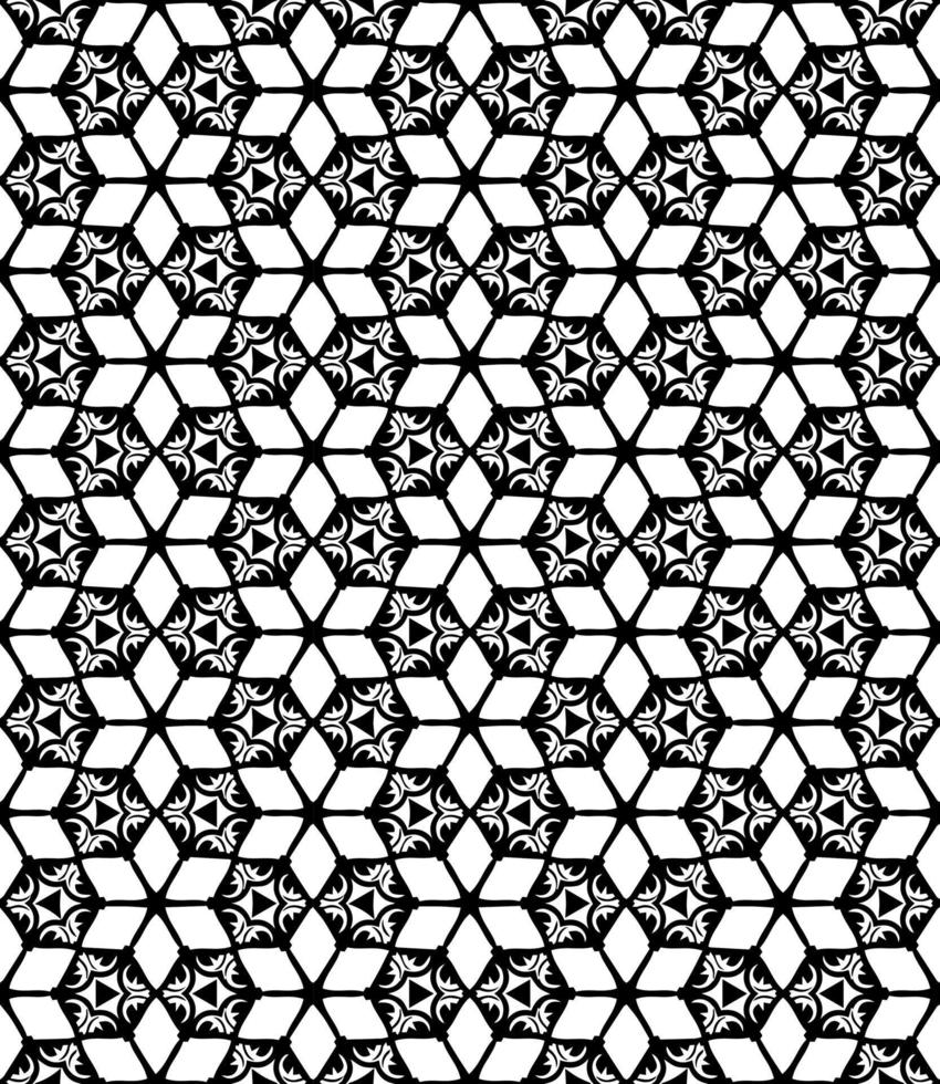 Black and white seamless abstract pattern. Background and backdrop. Grayscale ornamental design. vector