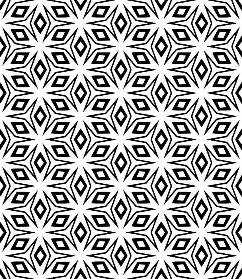 Black and white seamless abstract pattern. Background and backdrop. Grayscale ornamental design. vector