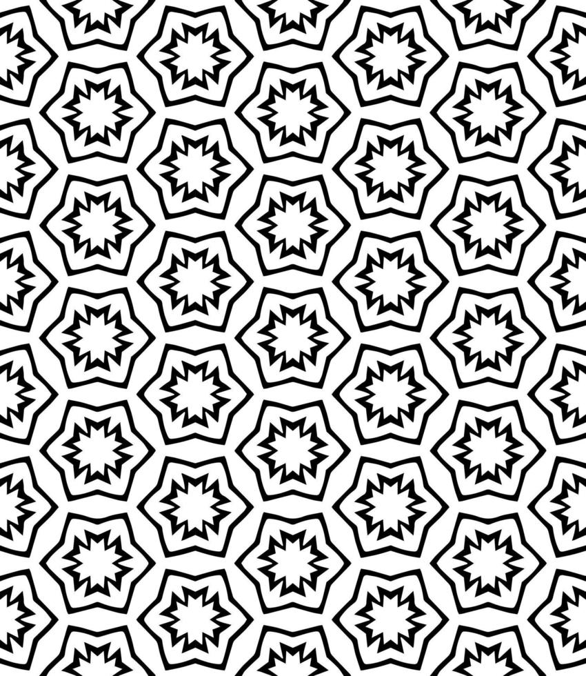 Black and white seamless abstract pattern. Background and backdrop. Grayscale ornamental design. vector