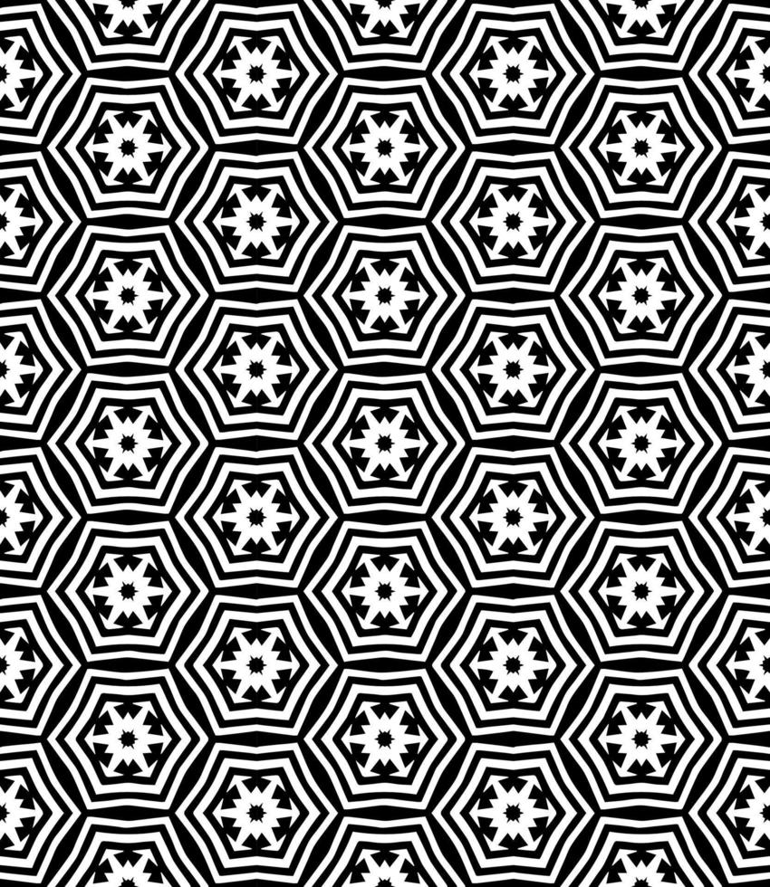 Black and white seamless abstract pattern. Background and backdrop. Grayscale ornamental design. vector