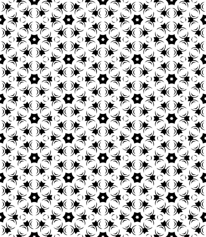 Black and white seamless abstract pattern. Background and backdrop. Grayscale ornamental design. vector