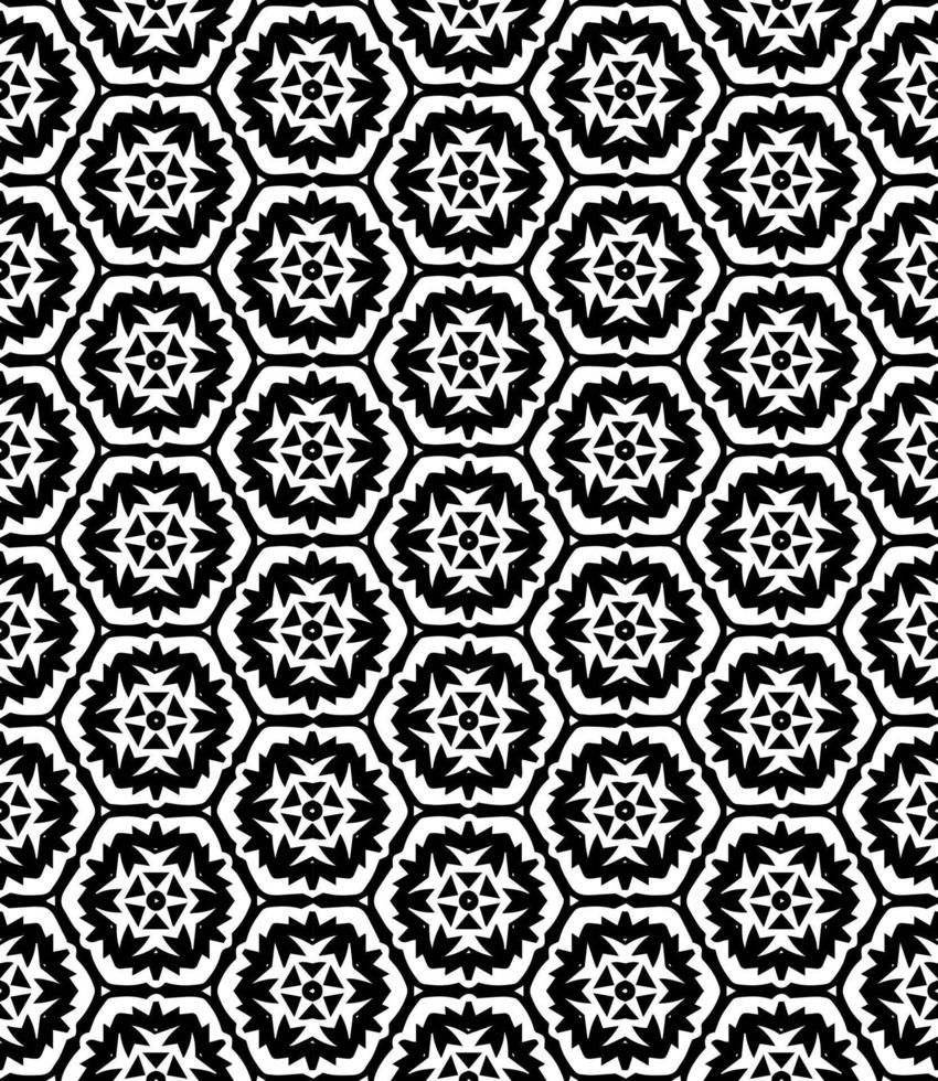 Black and white seamless abstract pattern. Background and backdrop. Grayscale ornamental design. vector