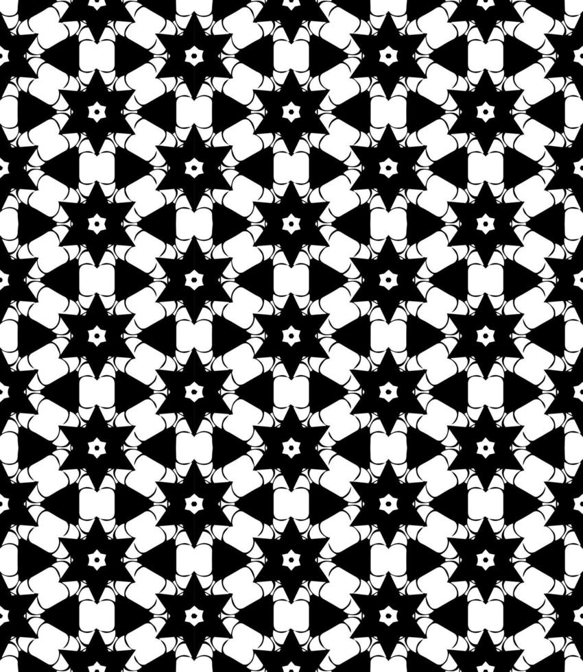 Black and white seamless abstract pattern. Background and backdrop. Grayscale ornamental design. vector