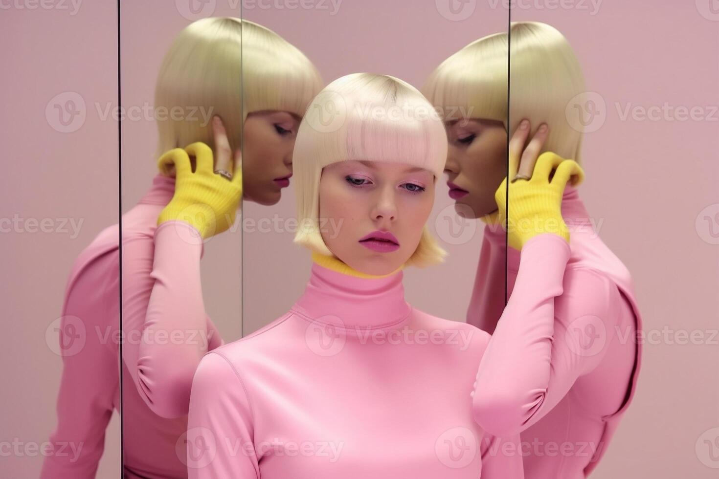 women in futuristic style photo