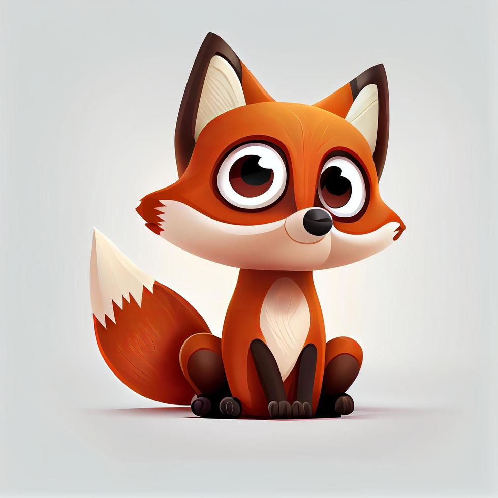Cute Fox Animal Character Epitome Avatar Mascot Portrait photo