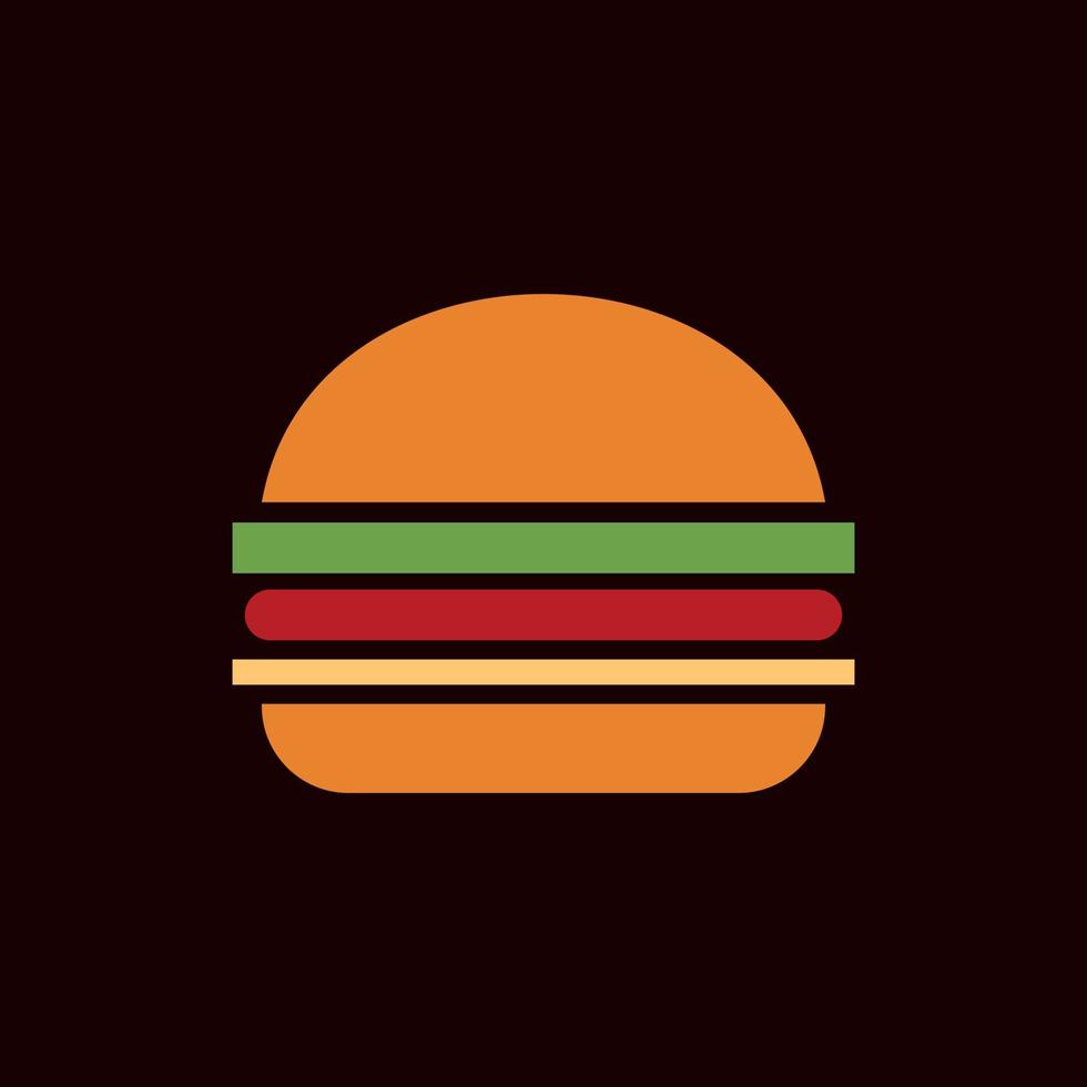 Hamburger food modern simple logo design vector