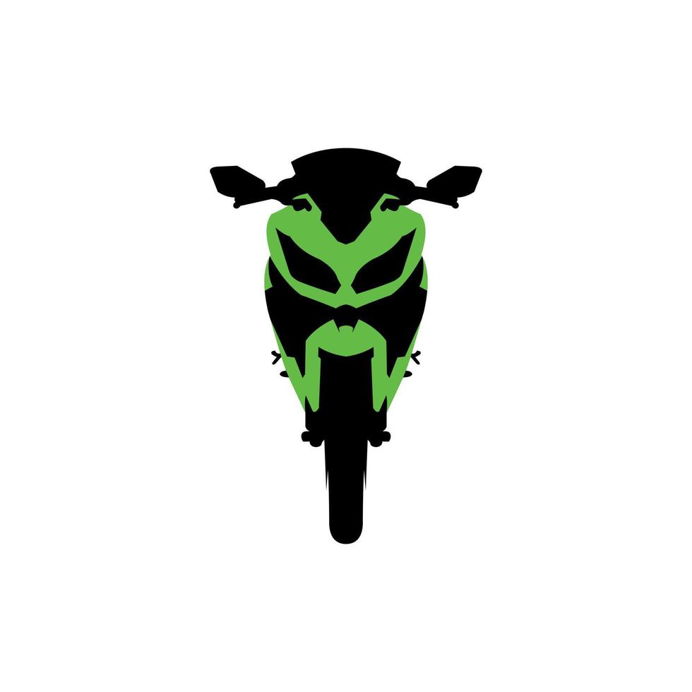 Motorcycle face illustration modern design vector