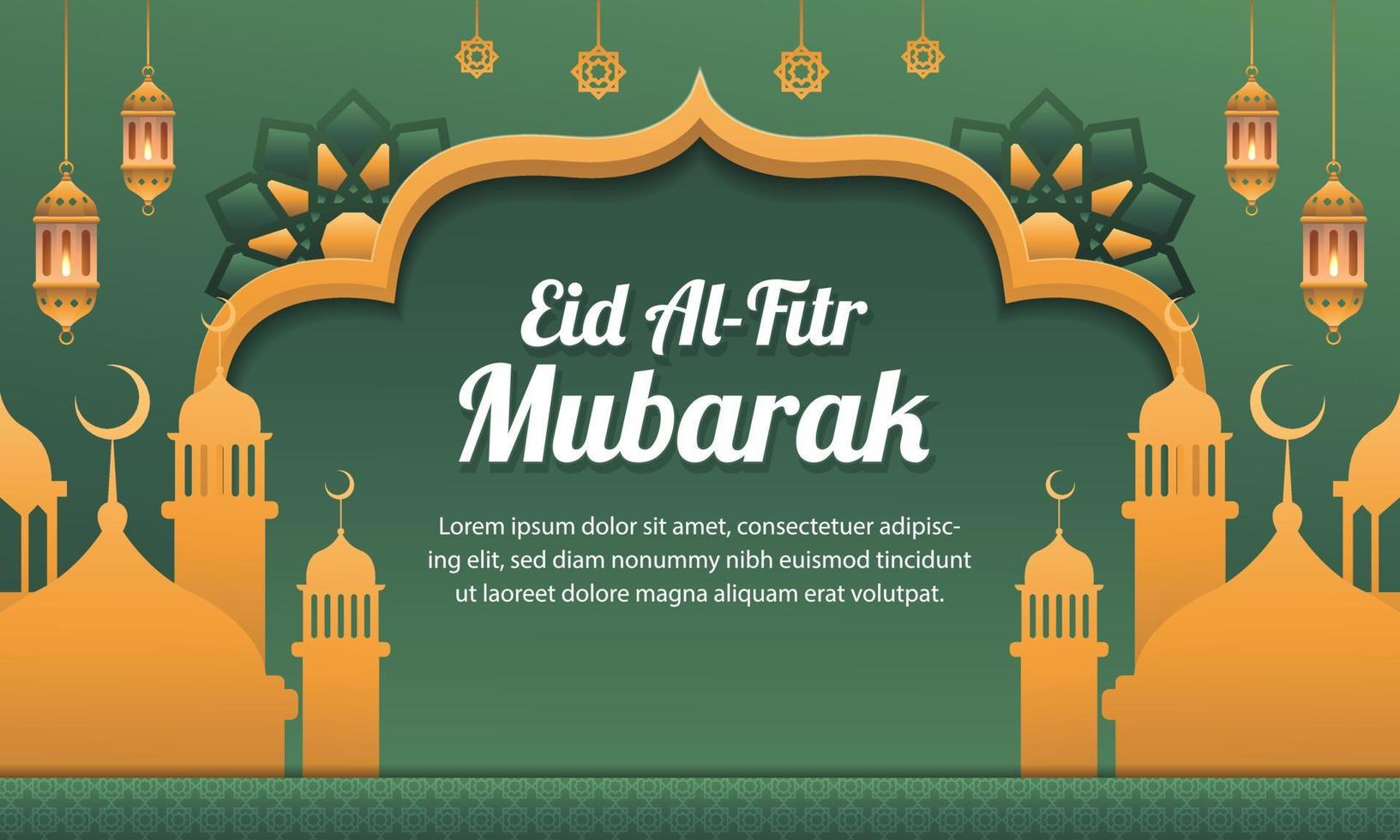 Happy Eid Al-Fitr luxury islamic background vector