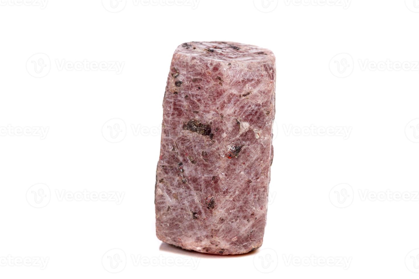 Macro mineral stone Ruby in the breed a white background photo