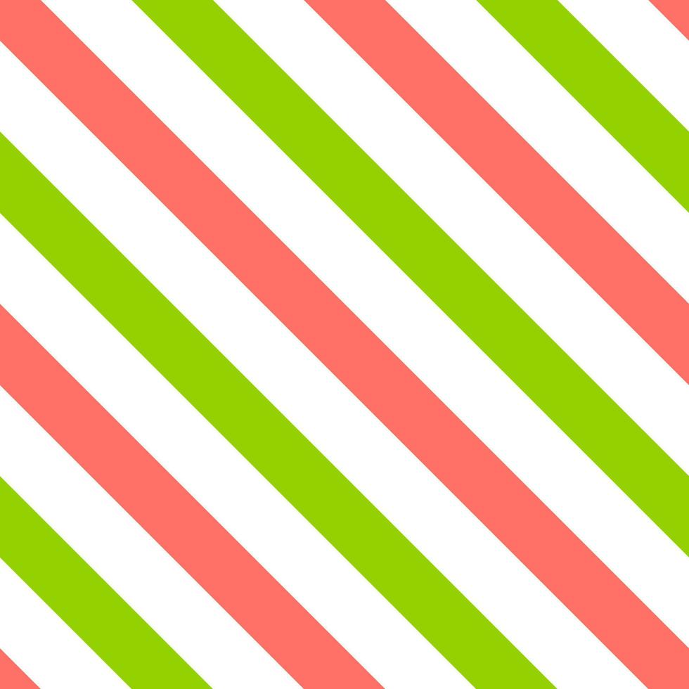 Geometrical simple diagonal lines pattern in green red white colors. Tropical watermelon concept. Print card cloth, clothing shirts wrap wrapper cover, banner, background. Summer digonal illustration. vector
