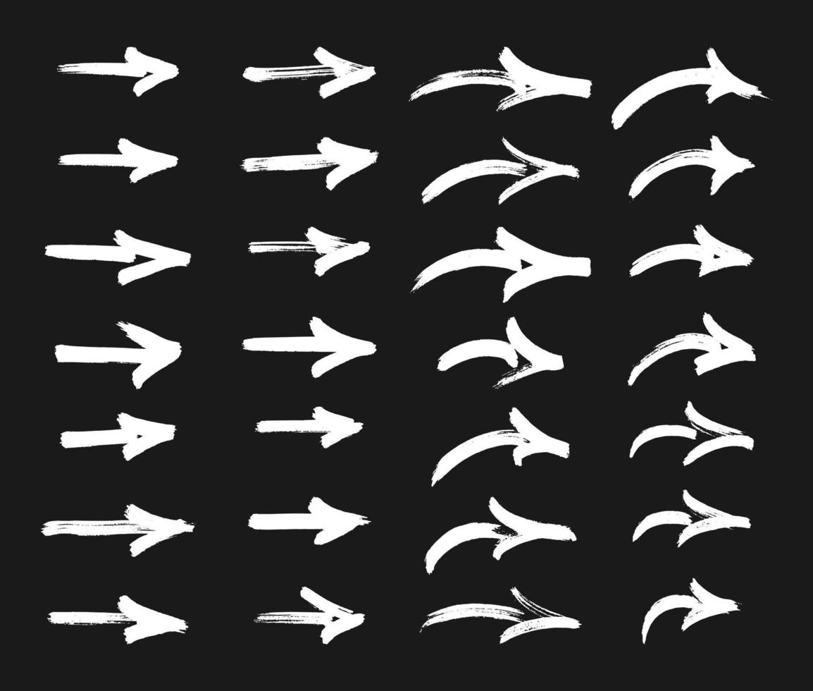set of arrows. Vector illustration of hand drawn arrows marker icon