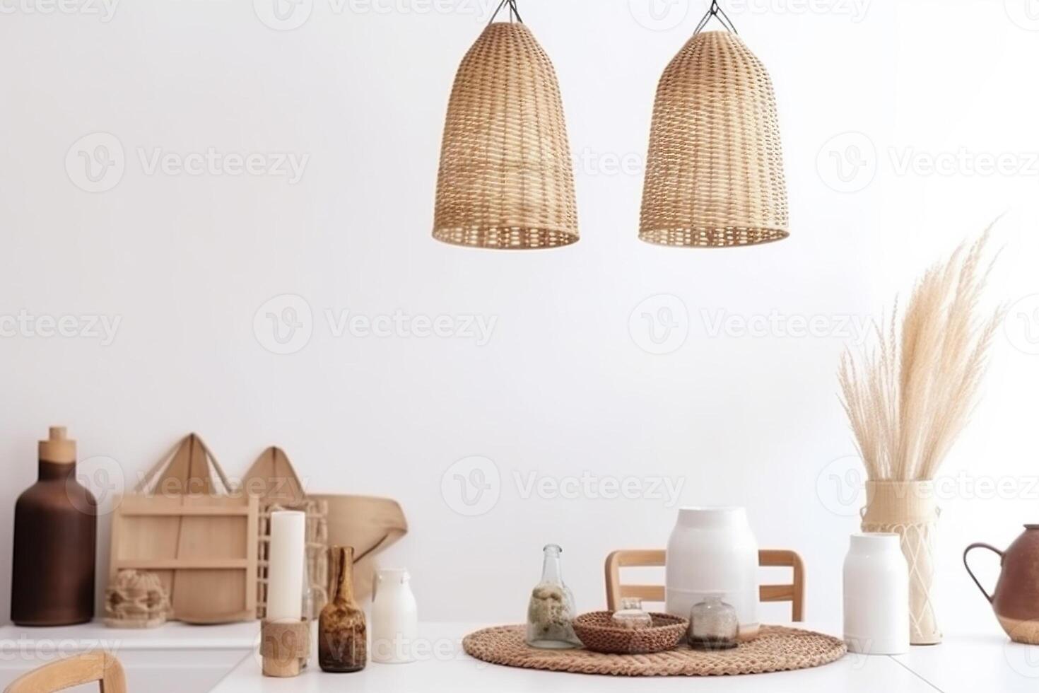 indoors Boho style dining room photo
