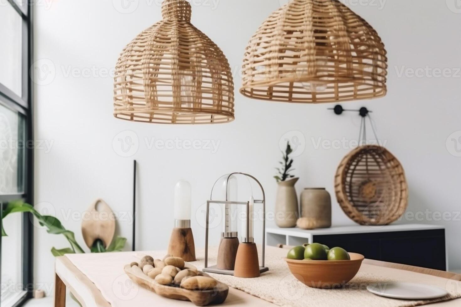 indoors Boho style dining room photo