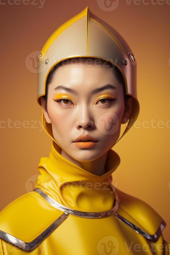 asian woman in futuristic style photo
