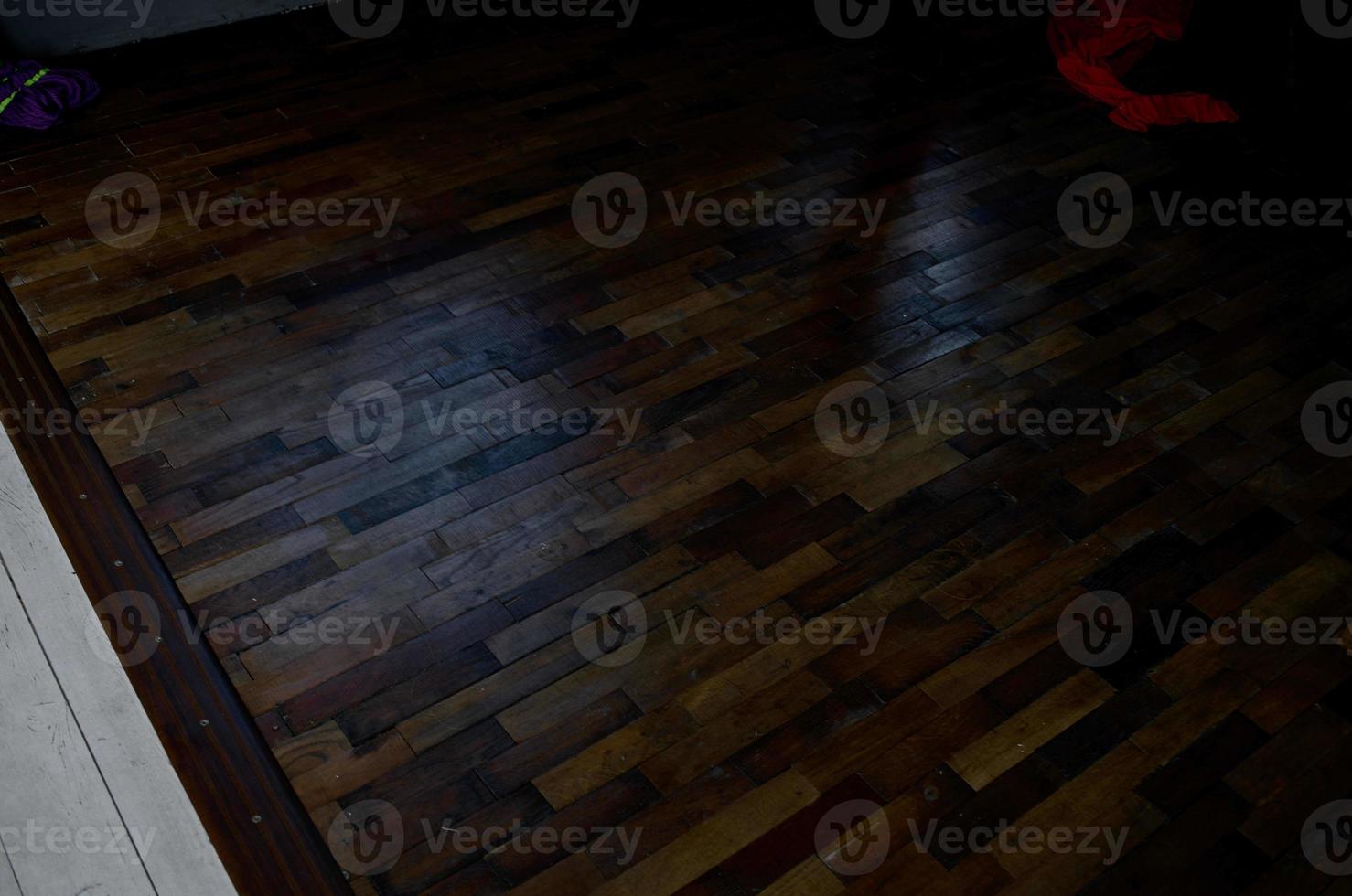 Dark wooden floor view photo