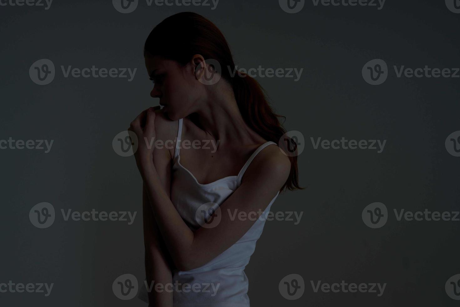 Brunette model posing photo