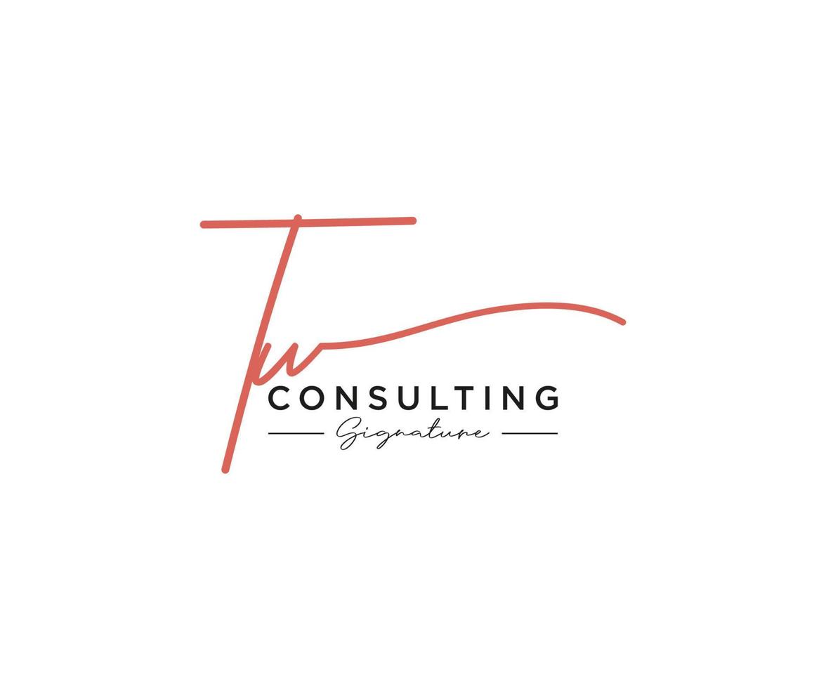 Initial TW signature logo collection template vector. Hand drawn Calligraphy lettering Vector illustration.