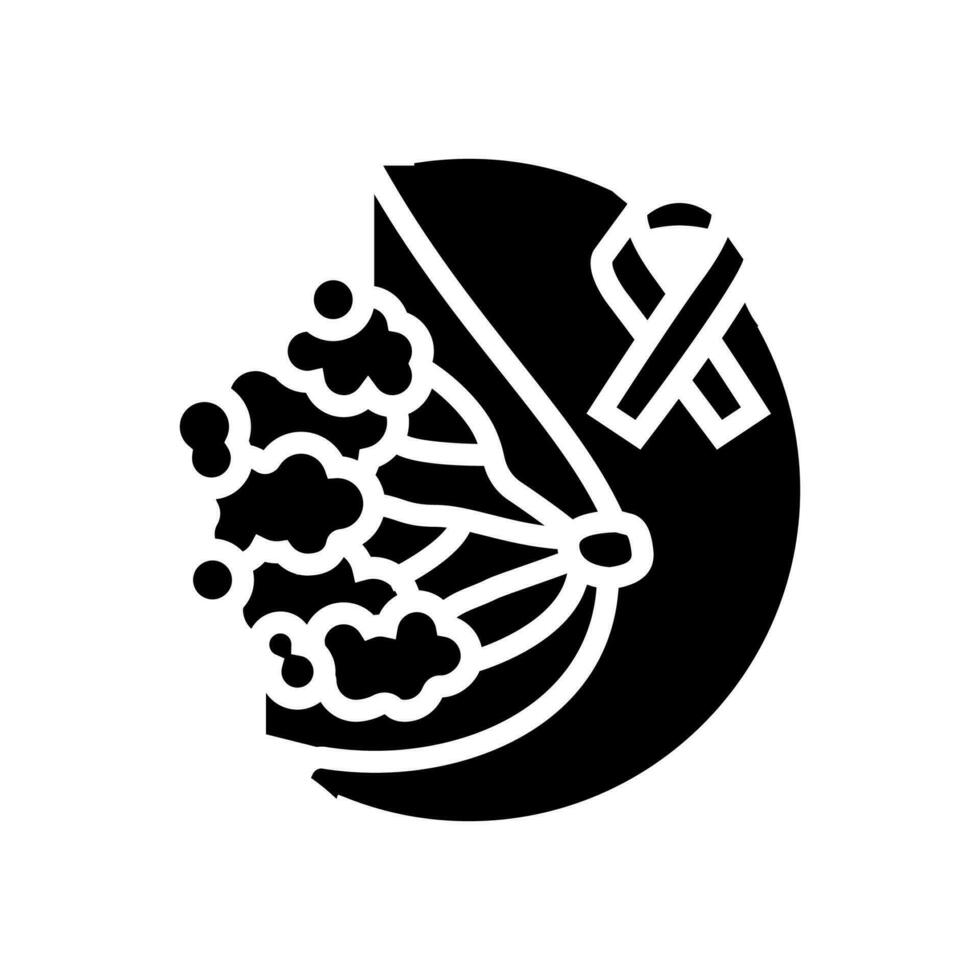 mixed tumors breast cancer glyph icon vector illustration