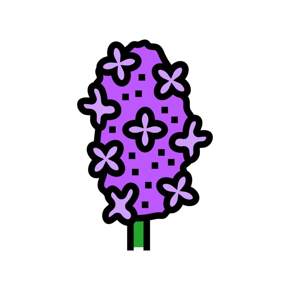 lila flor primavera color icono vector ilustración