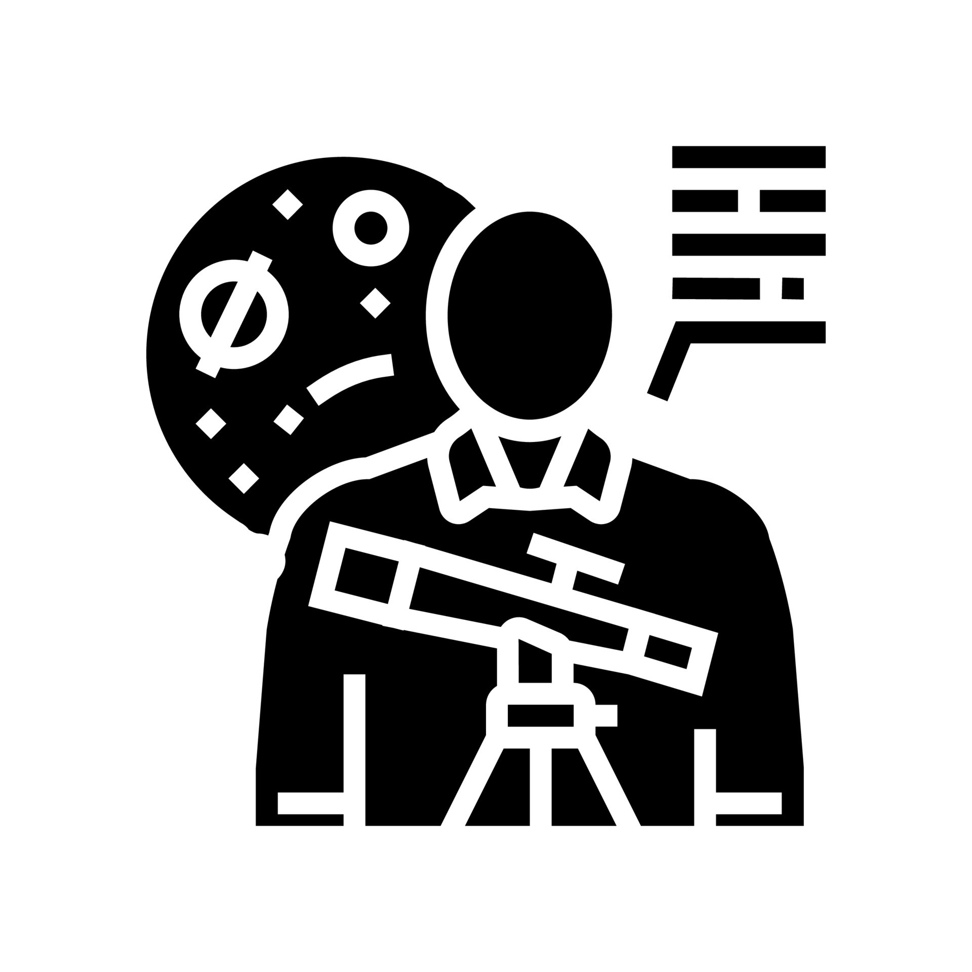 Space Scientist Worker Glyph Icon Vector Illustration 22813145 Vector space-scientist-worker-glyph-icon-vector-illustration-22813145-vector
