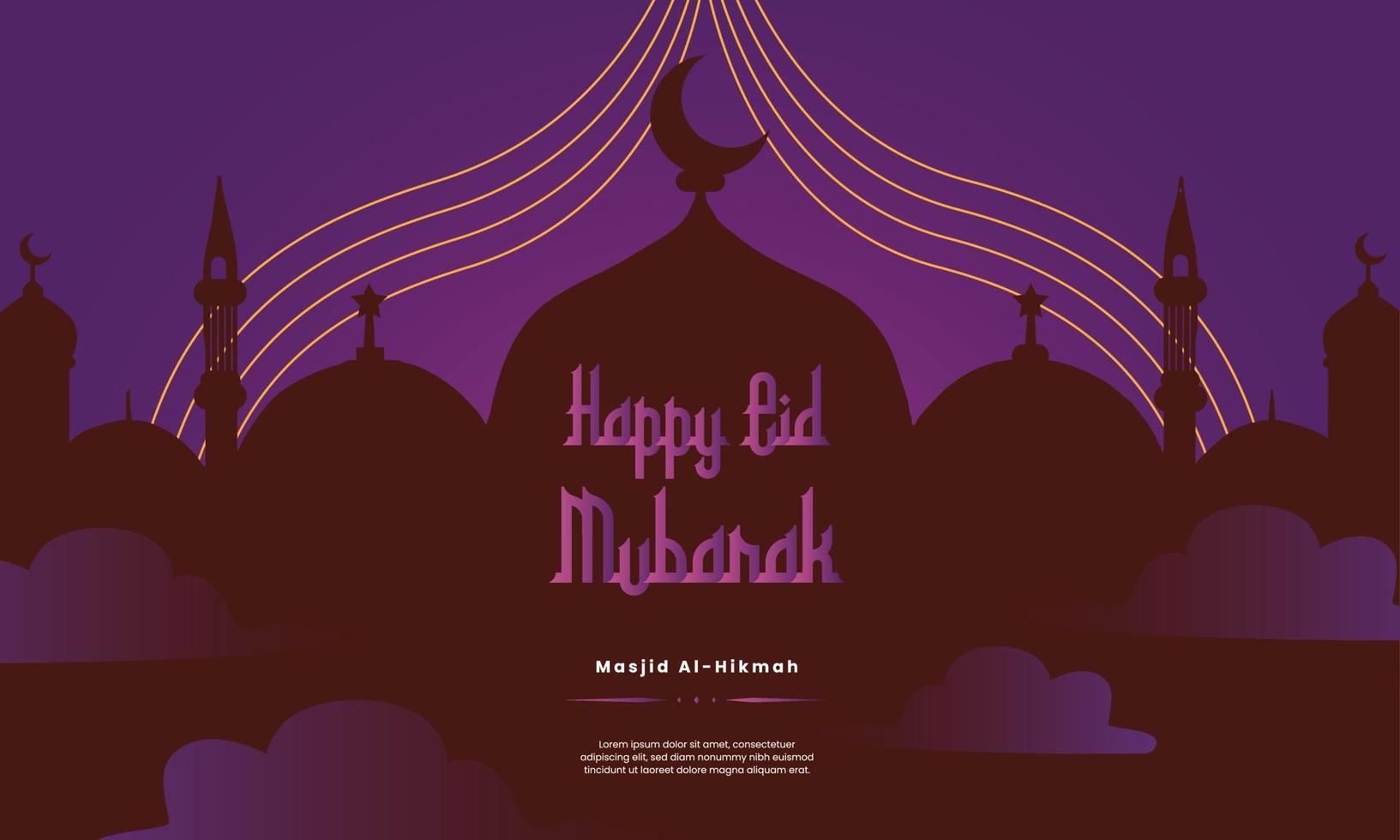 happy eid mubarak vector