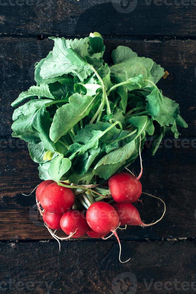 radishes on table photo