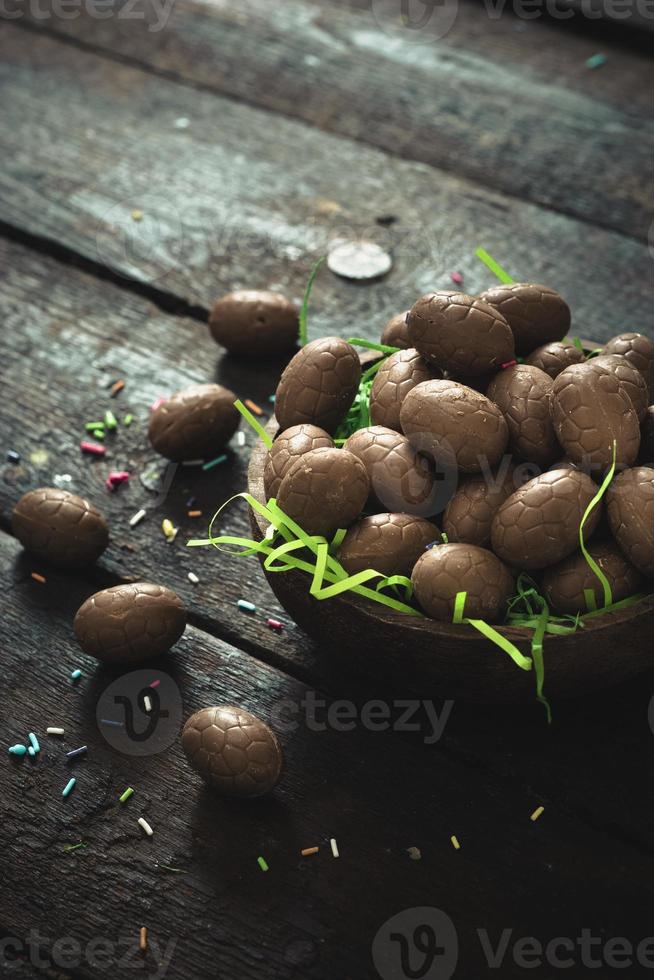 Chocolate Easter eggs photo