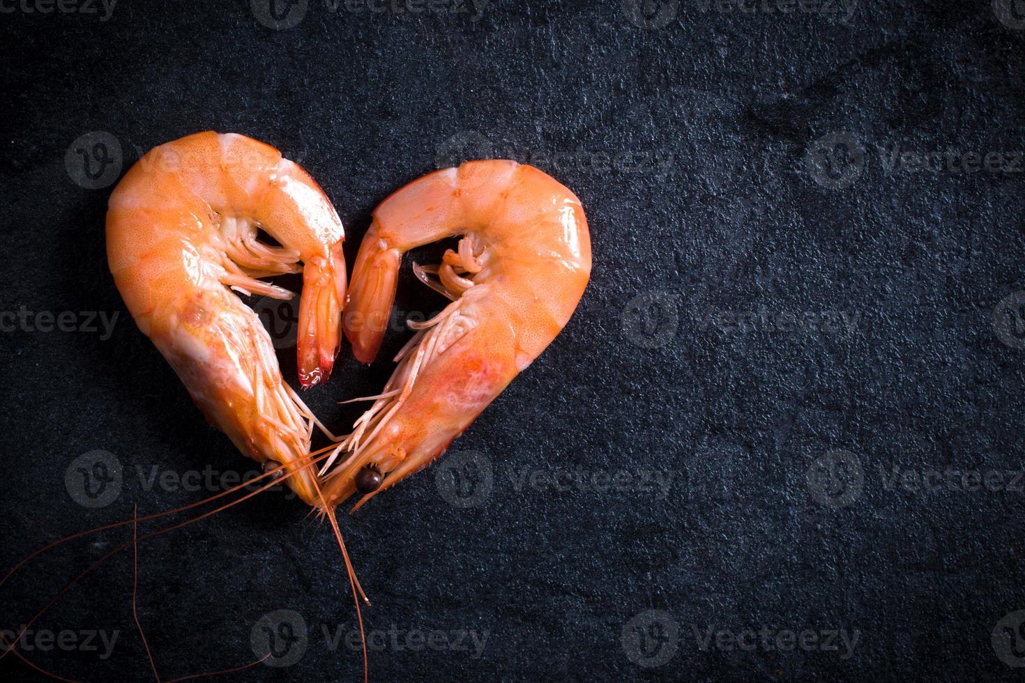 Heart shape shrimps photo