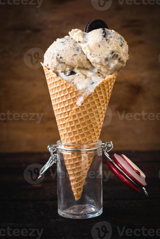 Ice cream in the jar photo