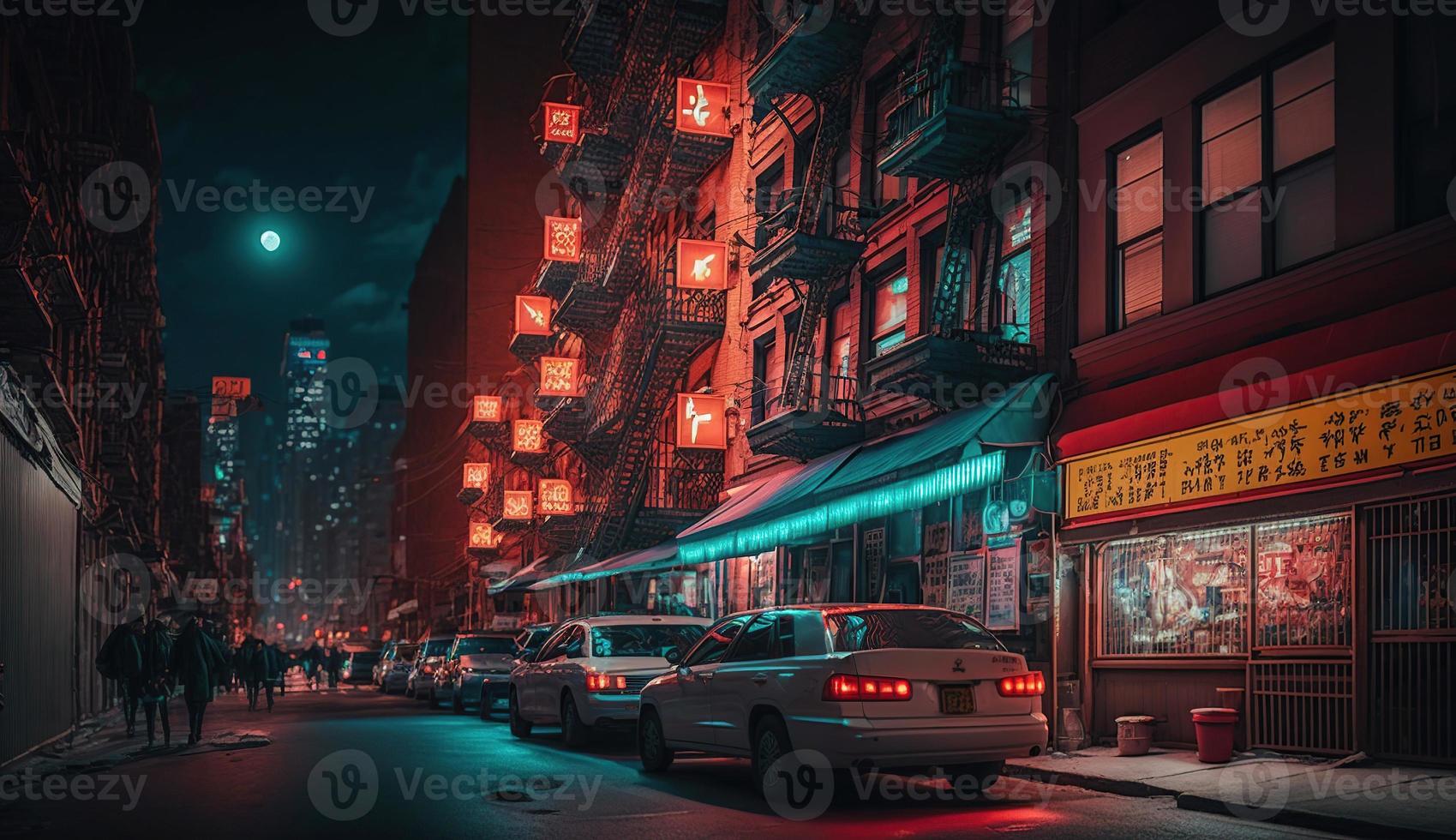 Chinatown's Influence on New York City's Cultural Landscape, Generativ Ai photo