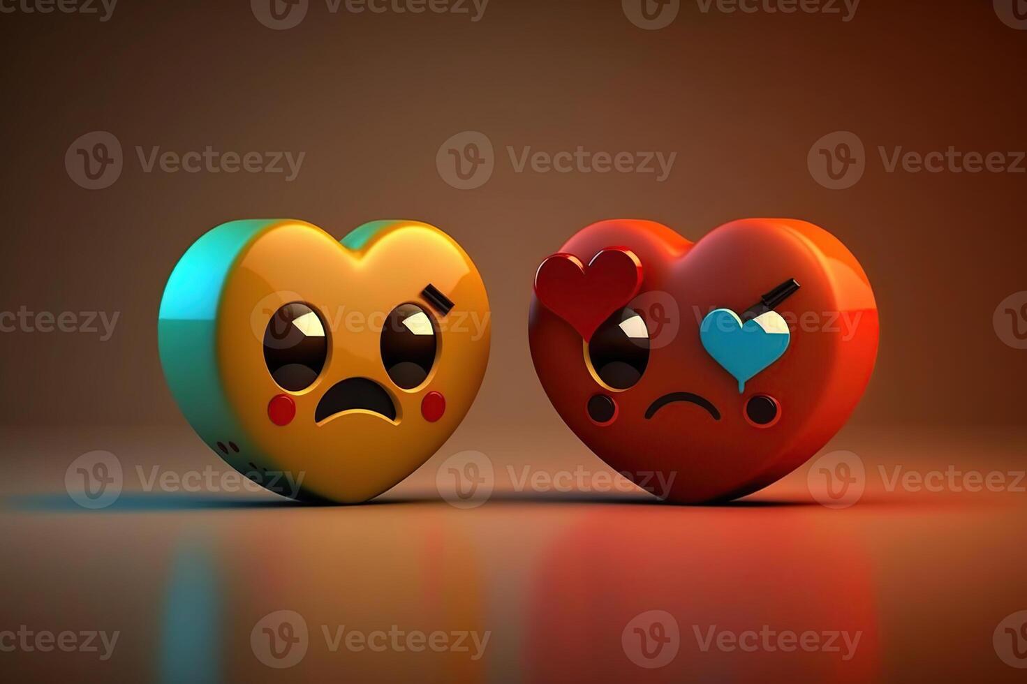 Cute hearts, miss you, emoji like You Cartoon Character, photo