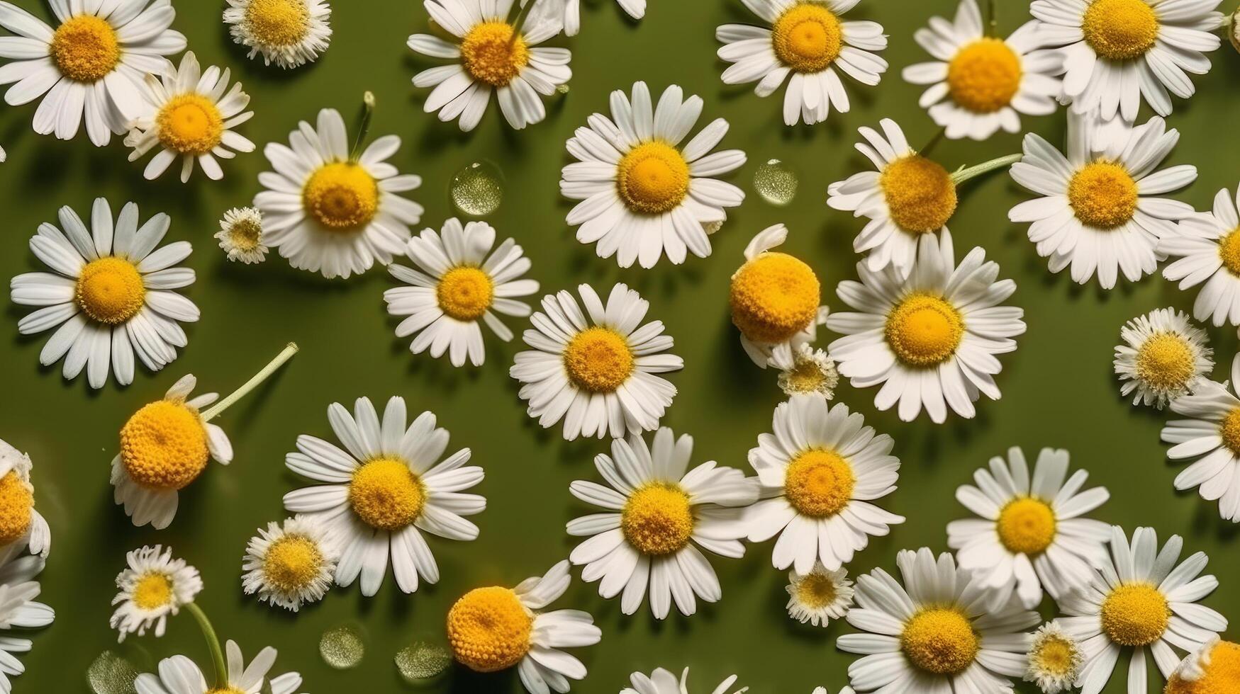 Chamomile flowers background. Illustration photo