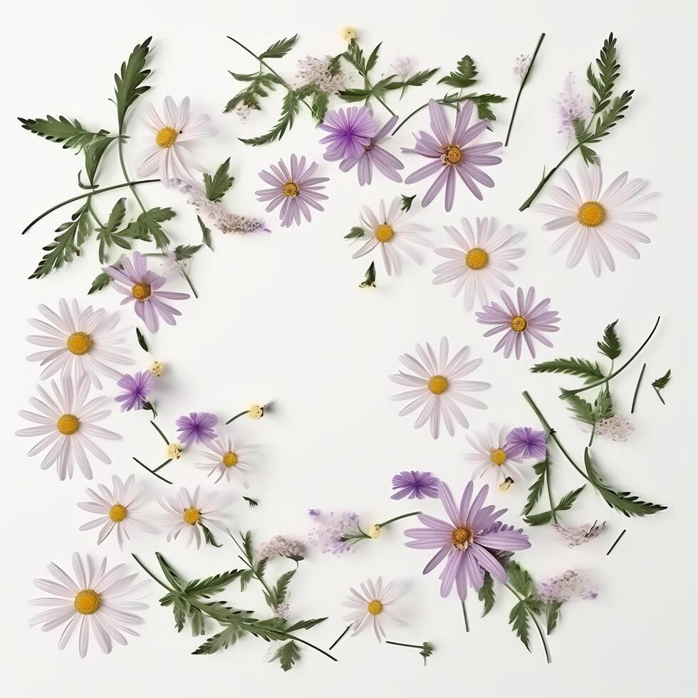 Natural flower frame. Illustration photo