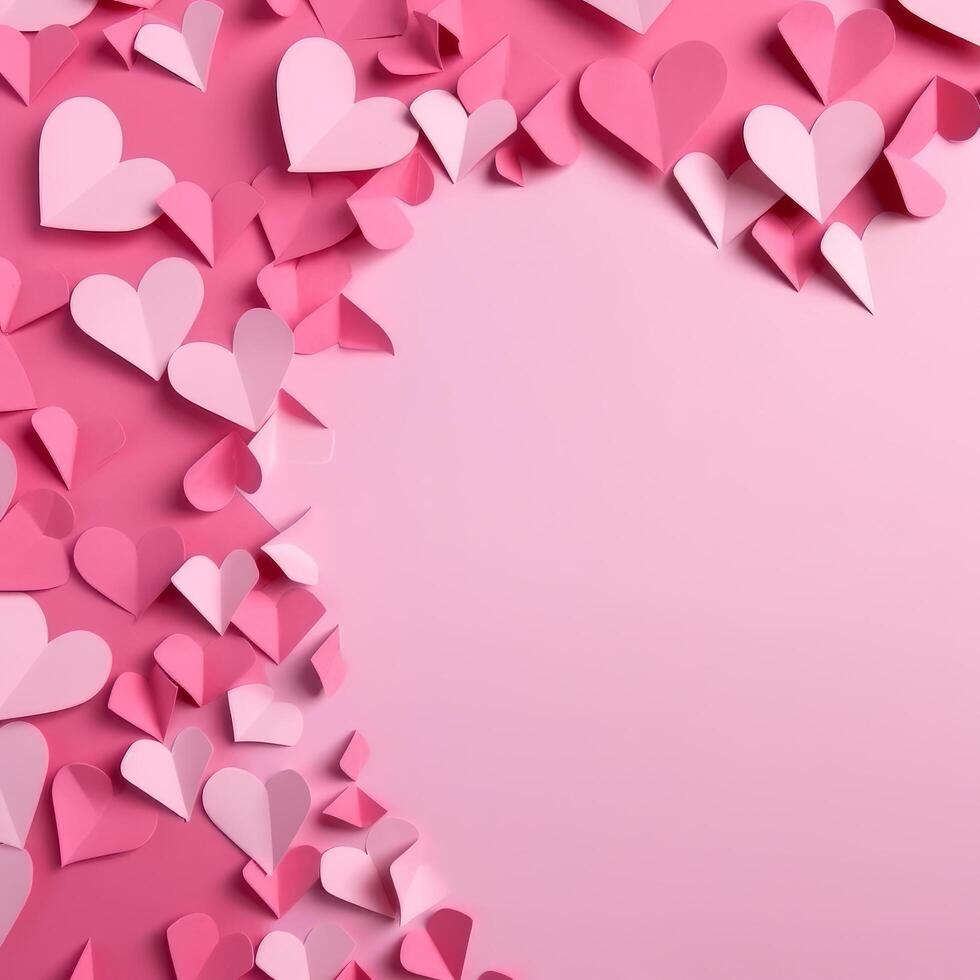 Paper hearts background. Illustration photo