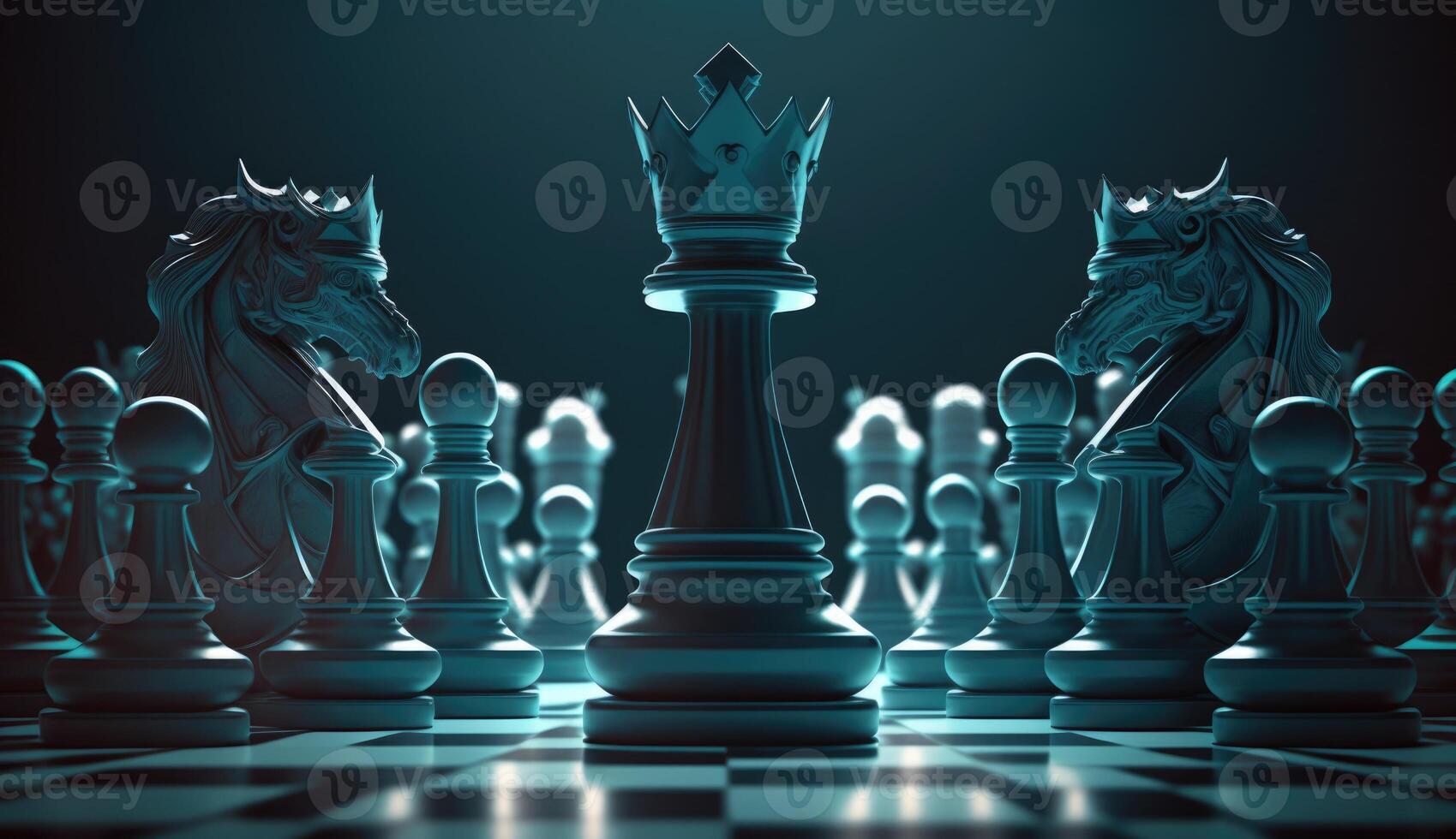 Vector Realistic 3d Chess Pieces Chessboard Set Stock Illustration -  Download Image Now - Chess, Chess Board, Backgrounds - iStock