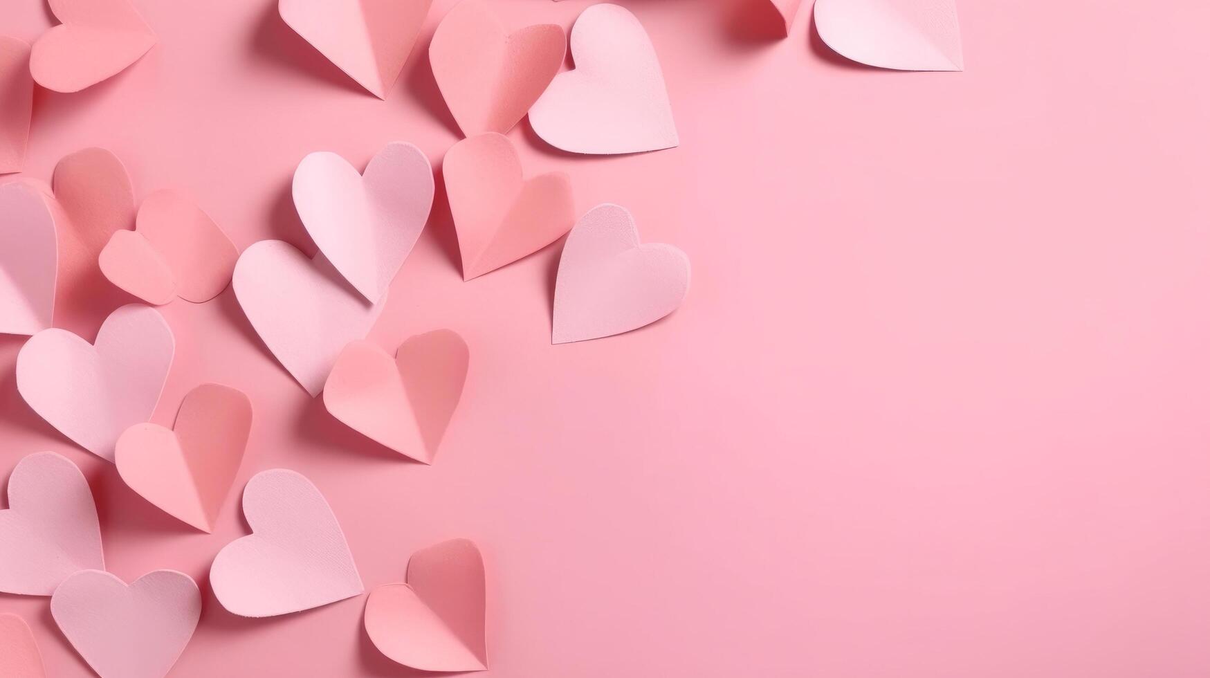 Paper hearts background. Illustration photo