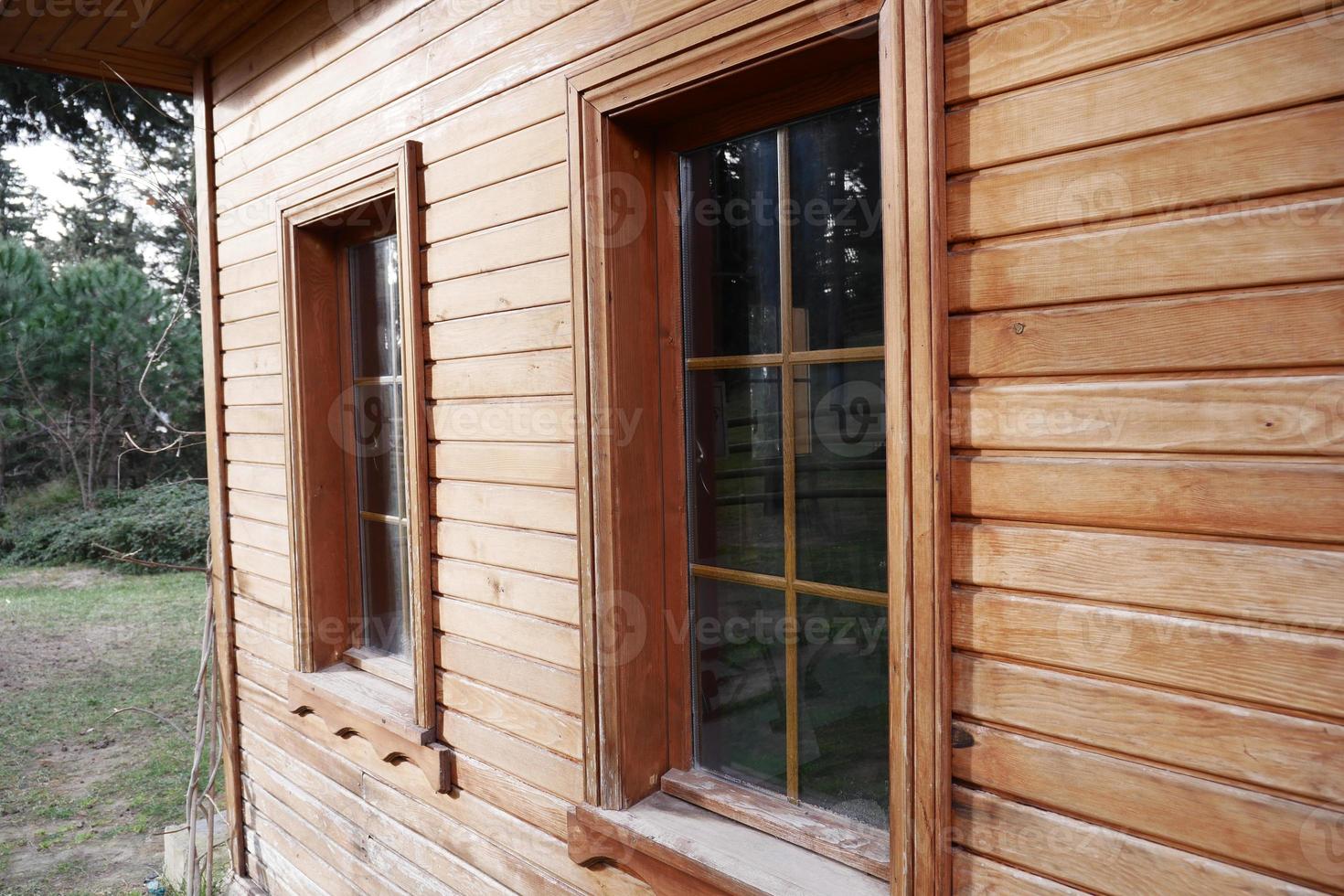 Empty interior with large window photo