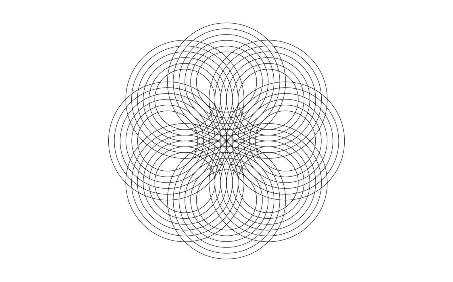 diseño mandala de sagrado geometría. redondo geométrico arabesco, oriental ornamento. resumen flor símbolo, vector modelo para web y impresión aislado en blanco antecedentes